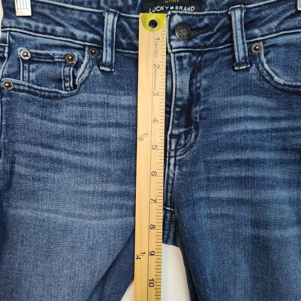 Lucky Brand Lolita Super Skinny Cropped Women's Jeans, 00/24, Raw Hem, Blue - Picture 5 of 13